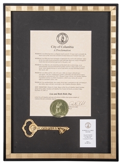 2003 City of Columbia, SC Proclamation of 12/19/03 As Lou and Beth Holtz Day Framed To 14.5 x 19.5" (Holtz LOA)
